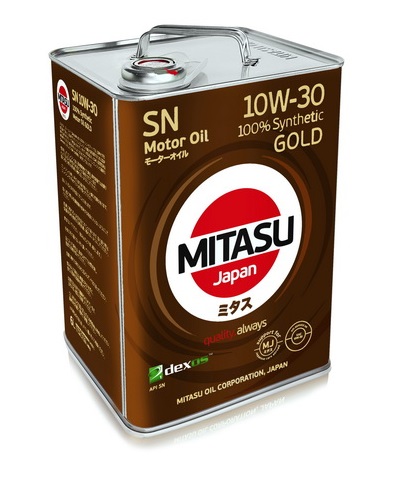 Моторное масло Mitasu Gold SN 10W-30 6 л, Масла моторные